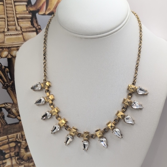 J. Crew Gold Statement Necklace - Picture 1 of 5